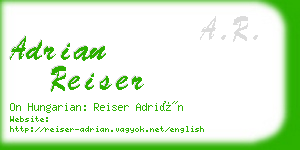 adrian reiser business card